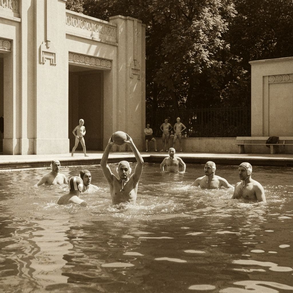 Korai vízilabda játékosok